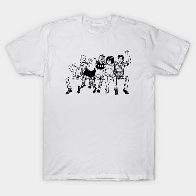 Old Master Q and Friends 2 T-Shirt by lldesigns